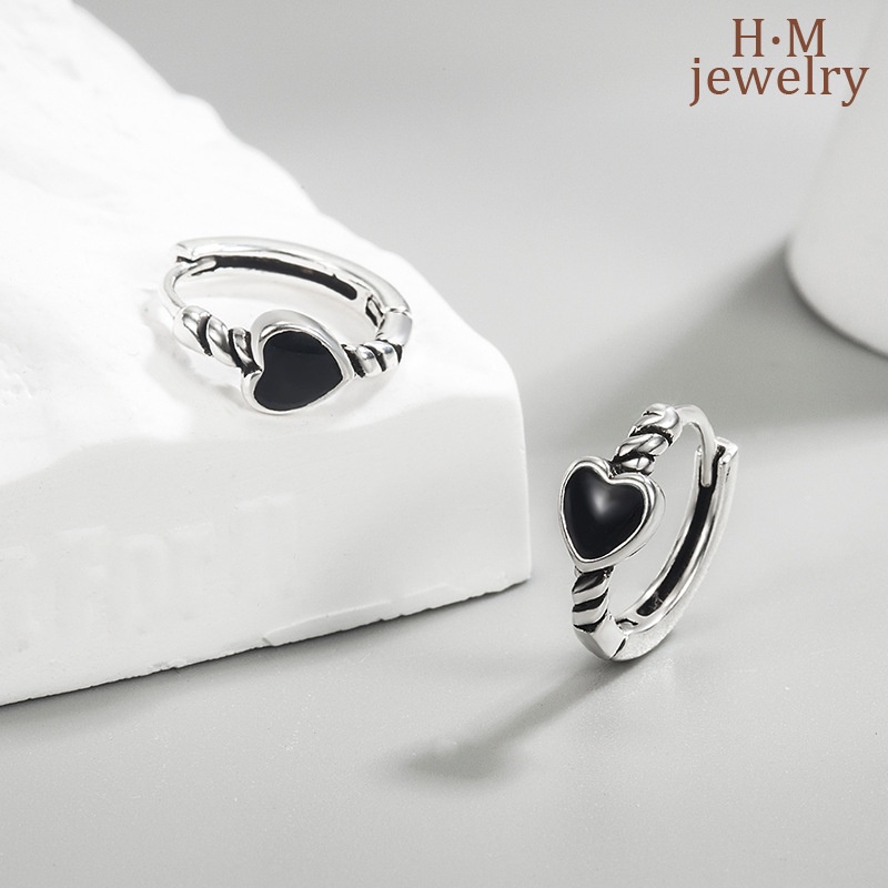 Anting Klip Bentuk Hati Gaya Vintage Elegan 2022