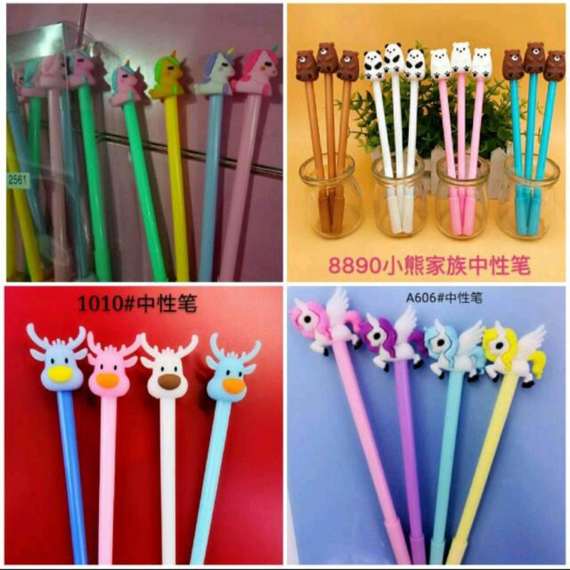 

Pulpen gel fancy banyak motif lucu