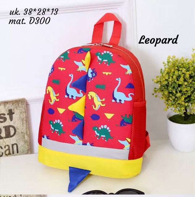 New Backpack For Kids DYNOSAUR /tas ransel motif hewan purba /tas anak playground