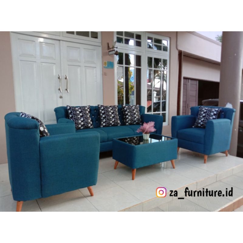 Blue retro Sofa Shaby 311 Kekinian