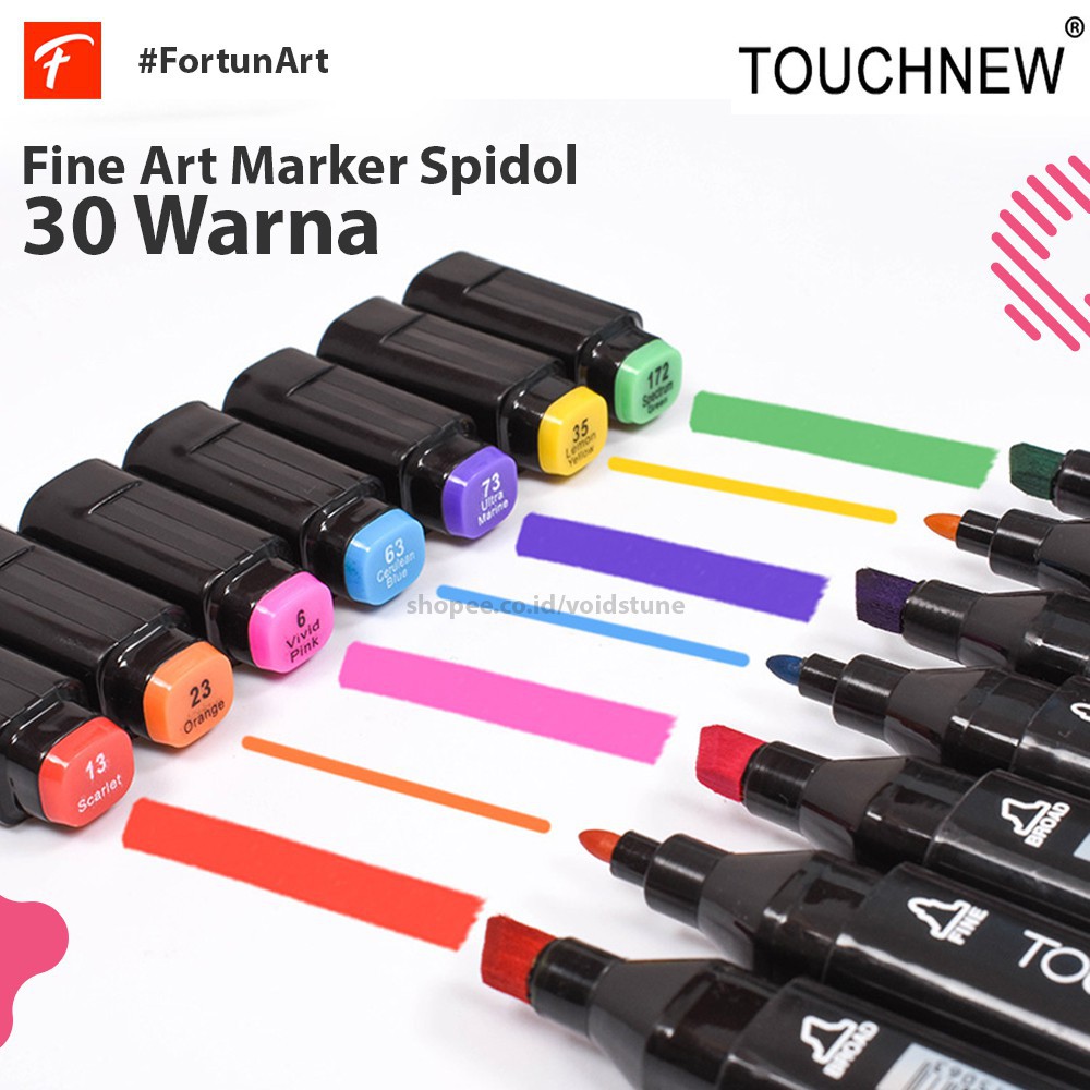 

Grab Medan BV Spidol Dual Side Fine Art Marker 30 Color TOUCHNEW Multi-Color