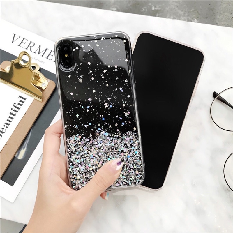 Transparan Glittery Softcase Polos Bening iphone 7/8+ XS XS Max XR 11 Pro Max 12 Pro Max