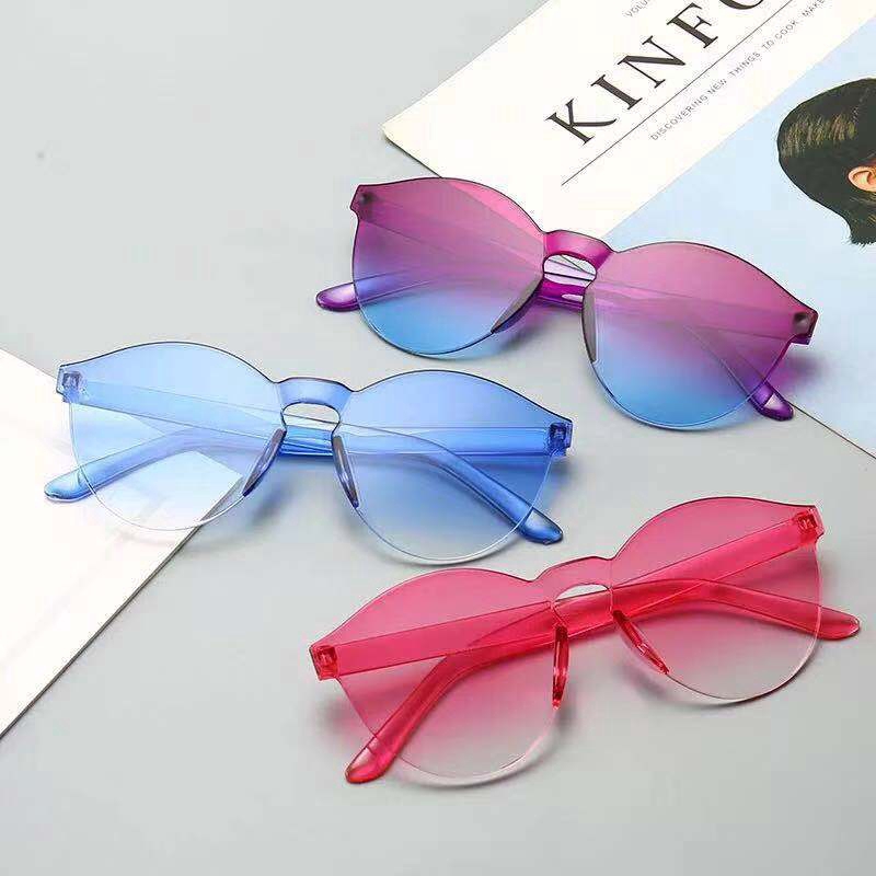 [Ready Stock]Sunglasses Transparan Jelly Frame No Model Kacamata Pria / Wanita