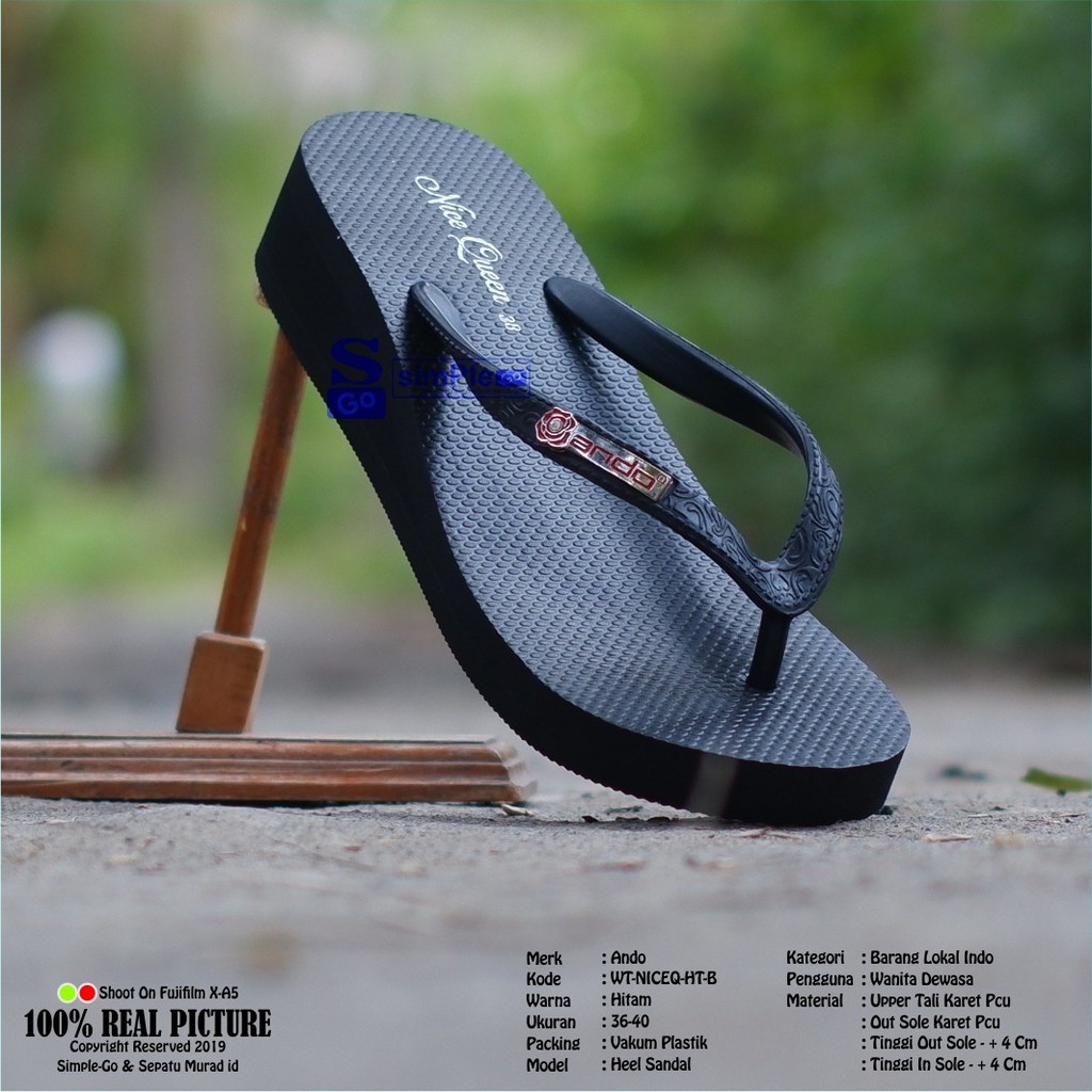 TERLARIS!! SENDAL KEMASAN VAKUM WANITA WEDGES ANDO NICE QUEEN 36-40