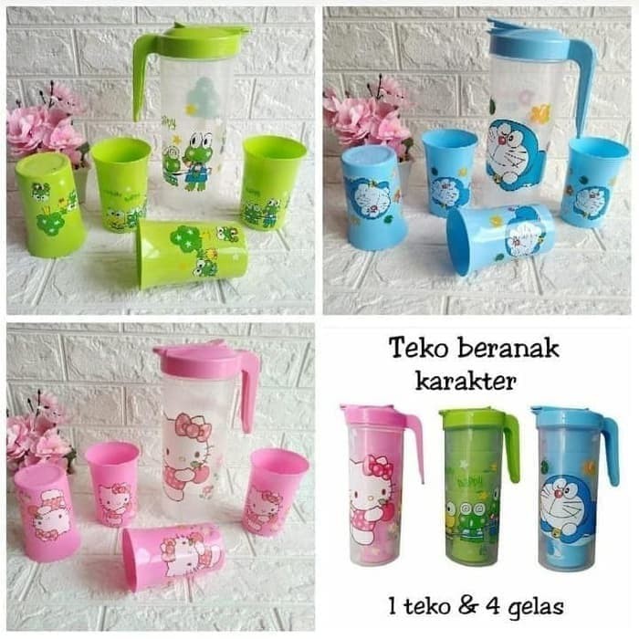 

II94 TEKO BERANAK GELAS P158 TEKO SET KARAKTER