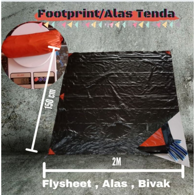 Footprint / Alas tenda 2M x 150 Cm / Flysheet bivak tenda outdoor