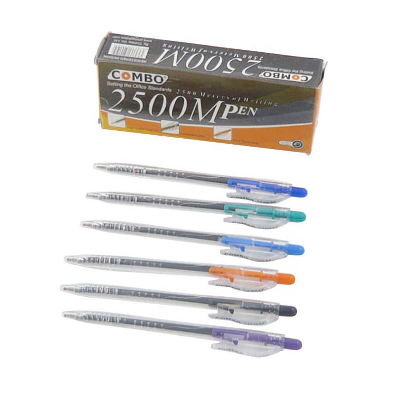 

Pulpen Bolpoin Hitam Merk Combo Pen Plastik Combo 2500 M