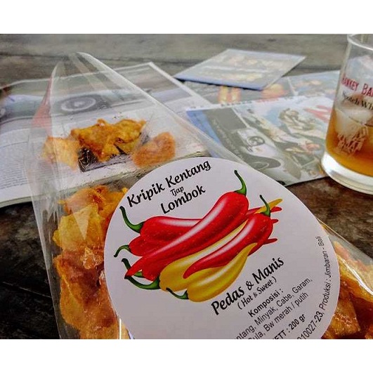 KERIPIK KENTANG PEDAS MANIS CAP LOMBOK 200GR ASLI BALI