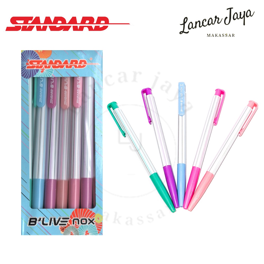 

[ 1 BOX / 12 PCS ] Pulpen Pena Pen Standard BLIVE B'LIVE NOX 0.3 mm