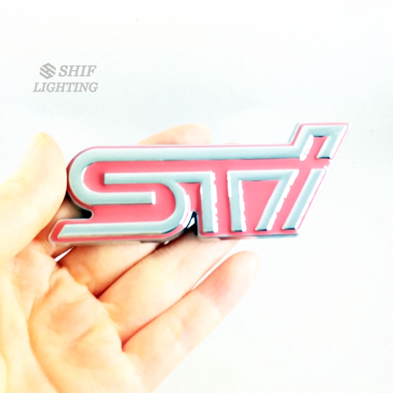 1pc Stiker Emblem Logo STI Bahan Metal Untuk Dekorasi Mobil SUBARU STI