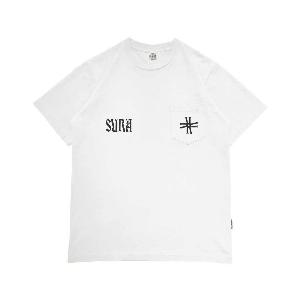 Sura Positiva - T-shirt Heavyweight Pocket (Primary Base) White