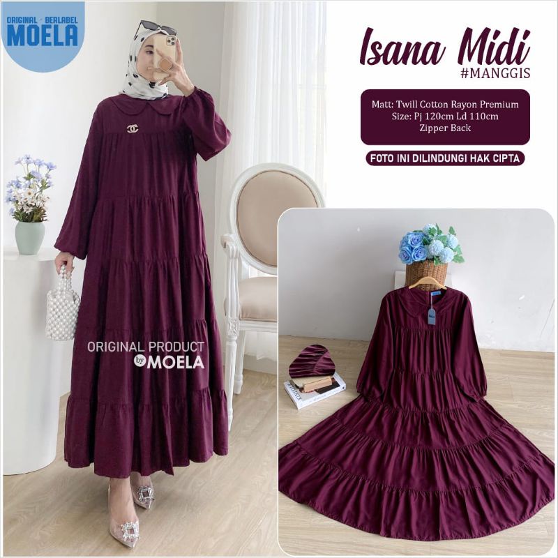 ISANA MIDI DRESS MOELA LABEL