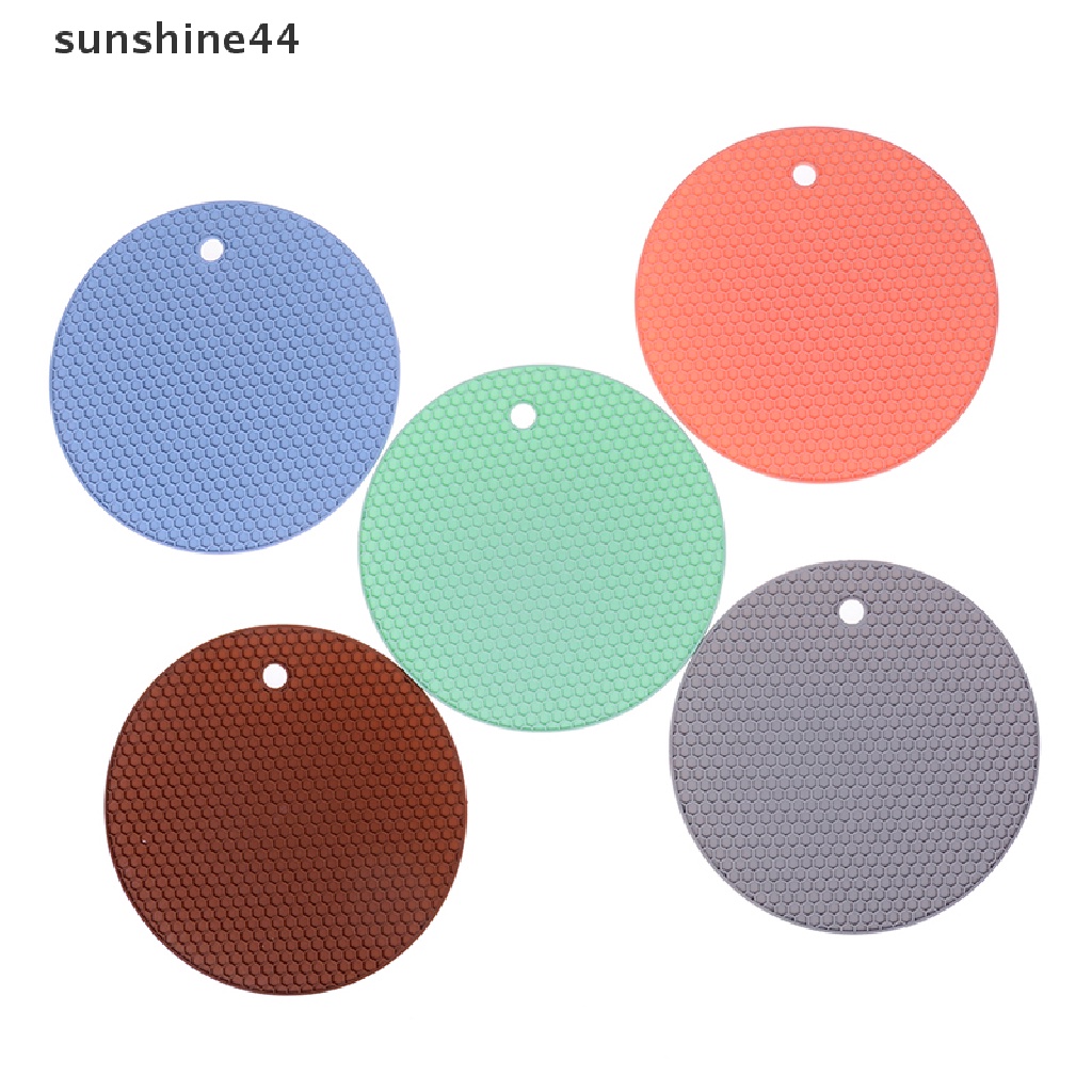 Sunshine 1PC Alas Piring / Wadah Makanan Dengan Bahan Silikon Non-slip Dan Tahan Panas  .