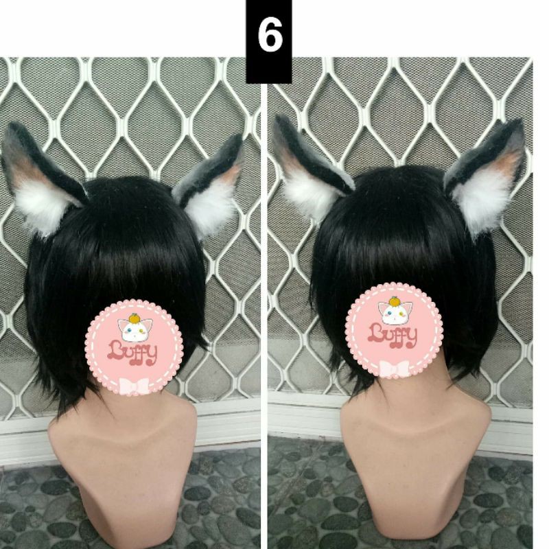 bando realistic ear cat fox nekomimi gray cosplay arknight game buffy kawaii fur wolf halloween