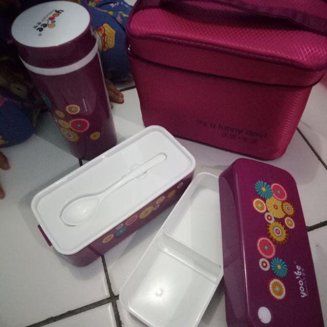 Lunch Box Yooyee 596 Set 910ml Pink