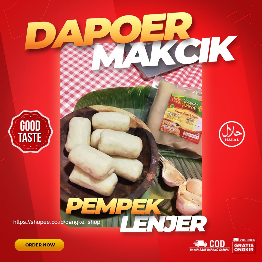 Empek-empek Lenjer Dapoer MakCik + Cuko Asli Palembang Pempek Mpek-mpek Frozen Food Murah Enak