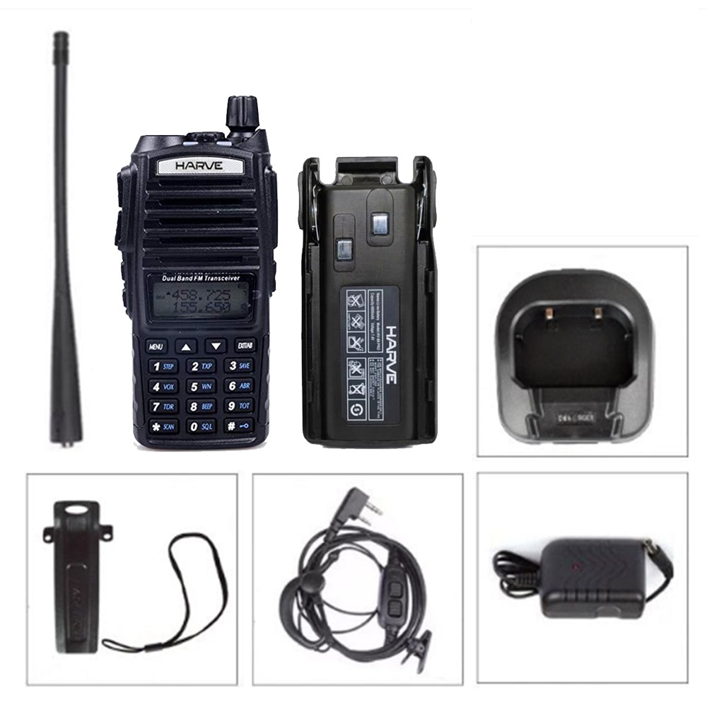 Handy Talky Harve HV-88 Pro 8watt  Dual Ptt HT Harve HV88 8 Watt UV82