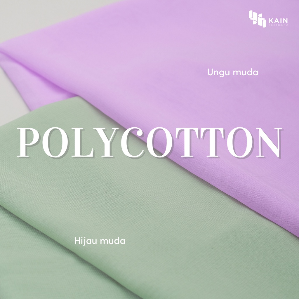 1.15 meter kain Polycotton Vine Bella Square Double Chiffon