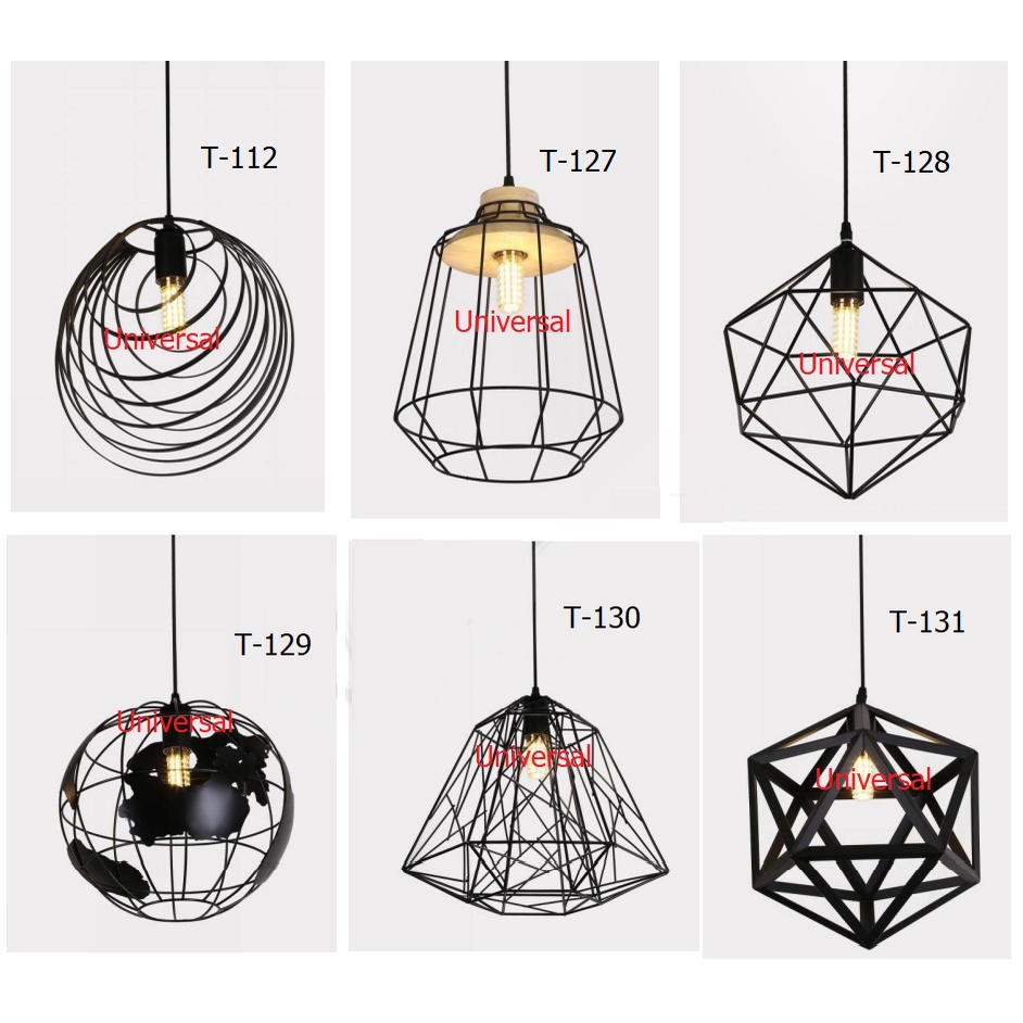 Lampu gantung industrial minimalis cafe, restoran, meja makan, bar, mini bar, meja kasir T-112/ 127/