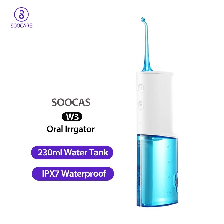 AKN88 - SOOCAS W3 Portable Oral Water Flosser - Penyemprot Sela Gigi