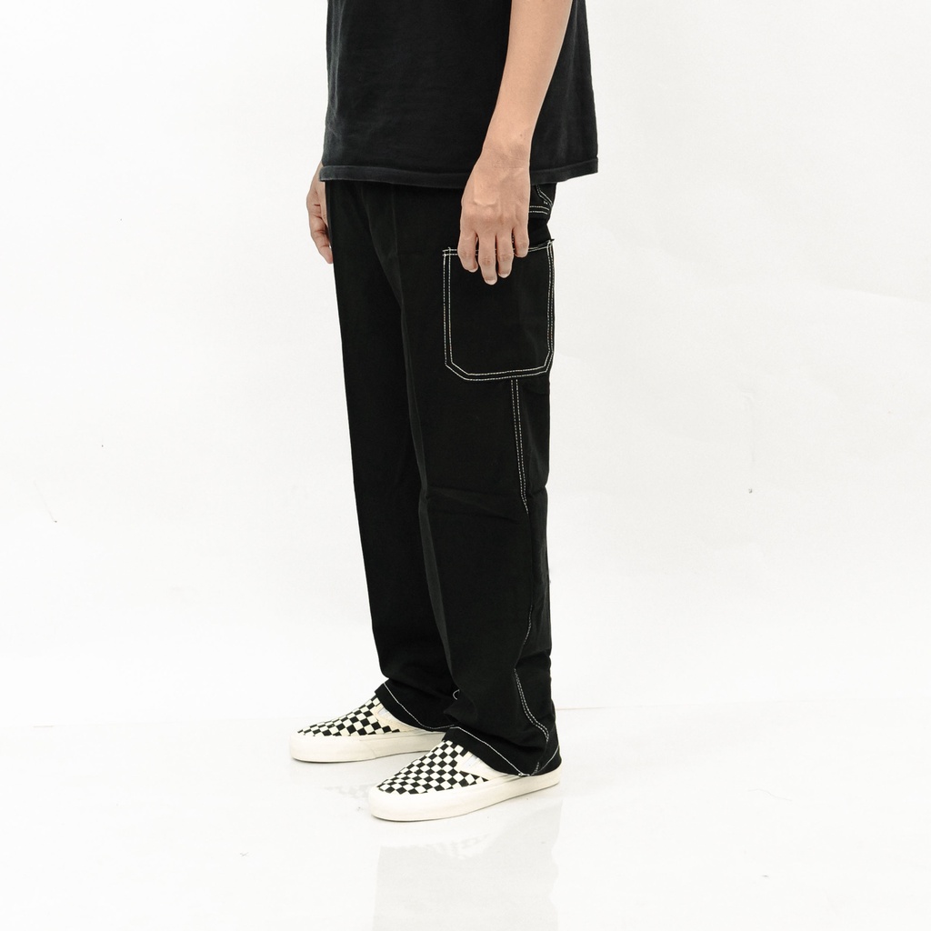 Rectangle Pintstrip Carpenter Pants | Celana Carpenter | Celana Oversize | Celana Cargo