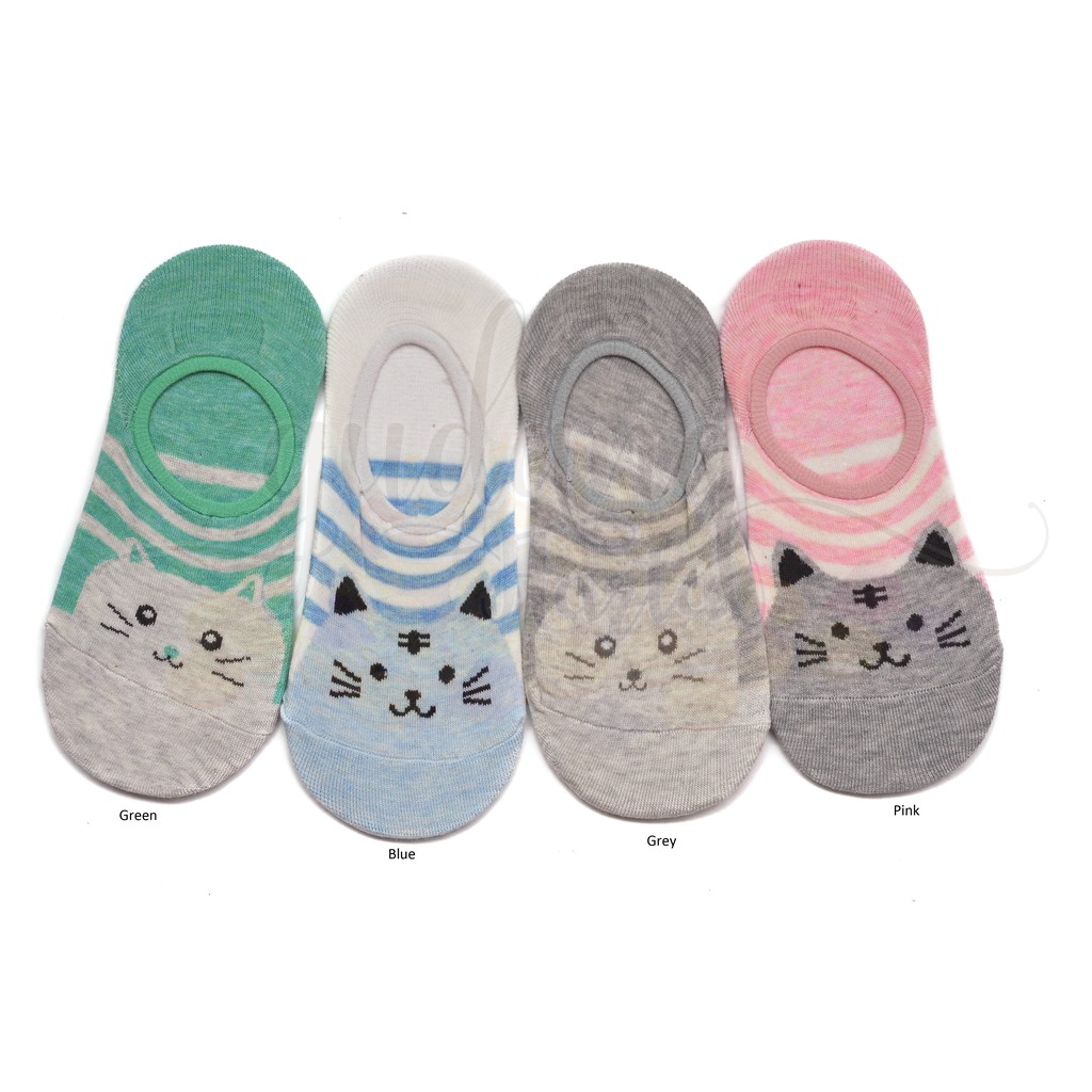 Kaos Kaki Wanita Pendek Kucing Cat Lucu GH 103110