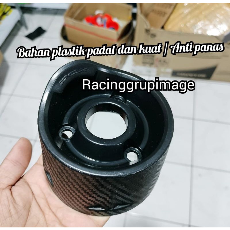 Corong Ujung Knalpot PCX 150 160 Carbon Cover Tutup Moncong Knalpot PCX150 160 Carbon Vario 125 150