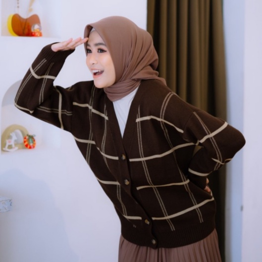 MITCHEL KNIT CARDIGAN - RAJUT KARDIGAN / RAJUT WANITA/  RAJUT KOREAN STYLE