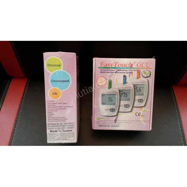 (MUTIARA ALKES) GRATIS ONGKIR XTRA - Alat Easy Touch GCU 3in1 ( Cek Gula Darah, Asam Urat, Kolesterol )
