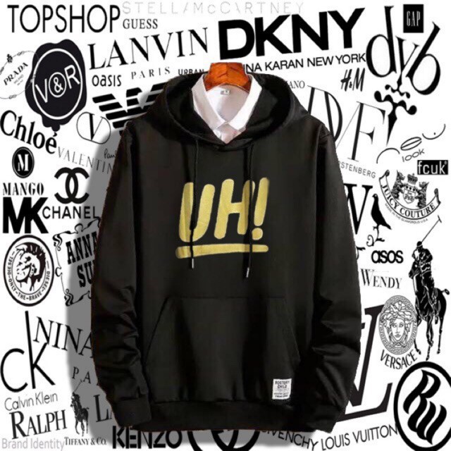 Jaket Sweater UH Hitam Gold Premium