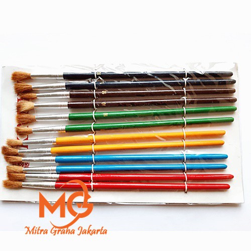 

Brush / Kuas Cat Air WARNA / Cat Minyak / Lukis /GAMBAR Acrylic NO 10 Berkualitas MGJ