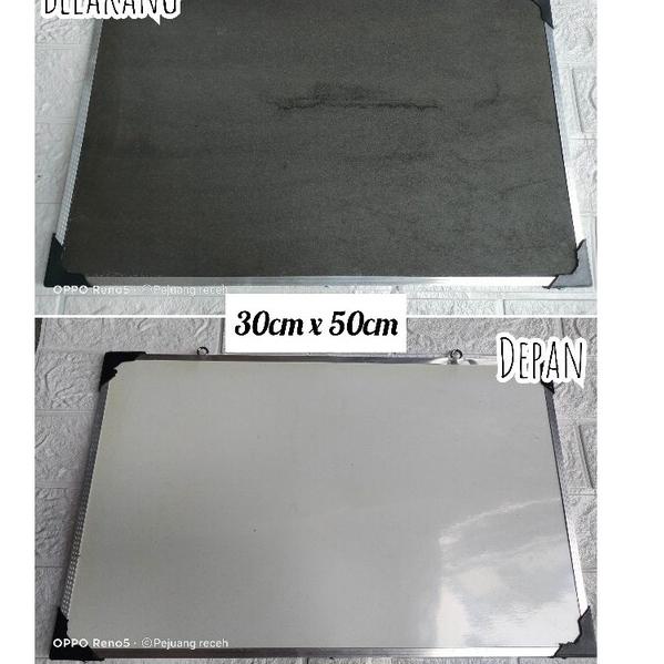 

Terbaik.. PAPAN TULIS BOLAK BALIK/WHITEBOARD SPIDOL DAN KAPUR UKUURAN 30X50CM