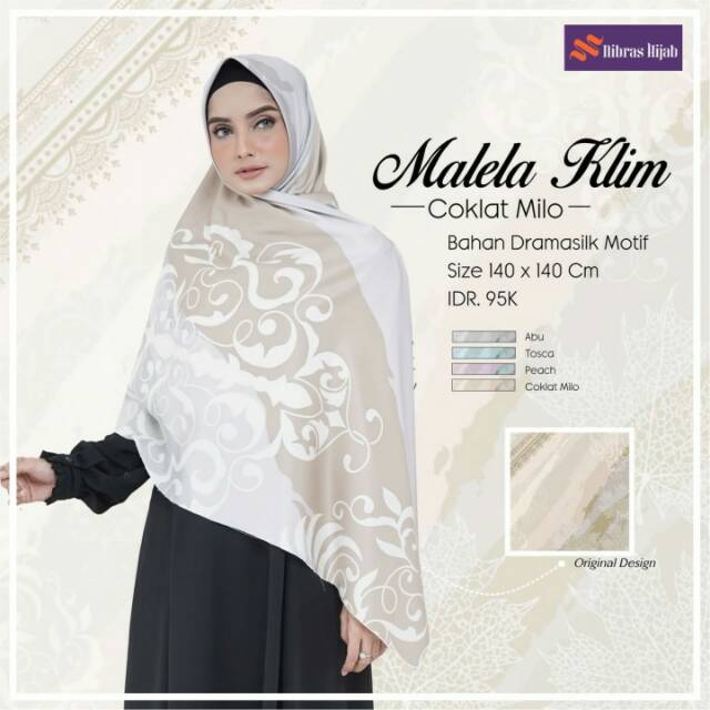 NIBRAS HIJAB MALELA KLIM - COKLAT MILO