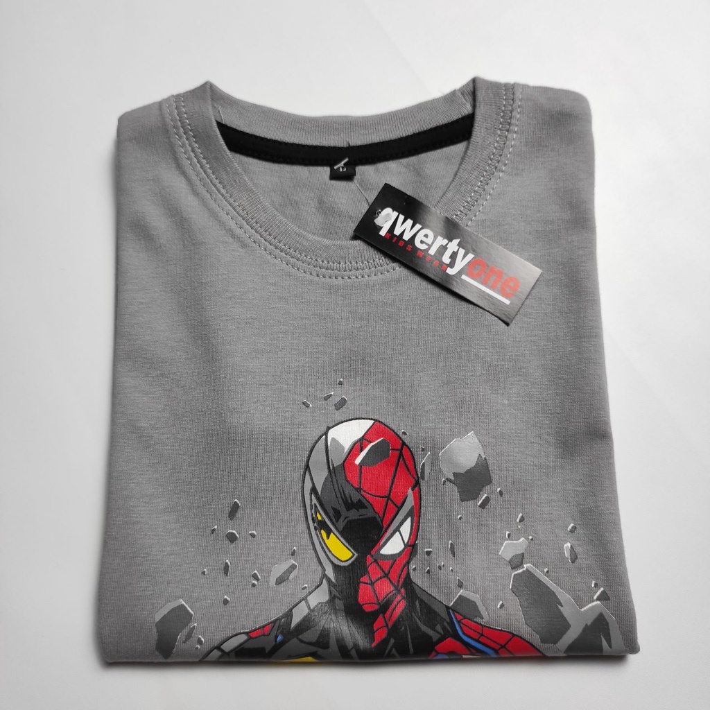 KAOS ANAK LAKI LAKI SPIDERMAN ABU 1-8 TAHUN