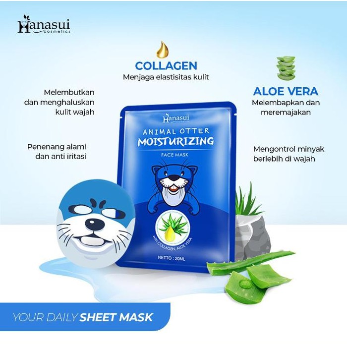 masker hanasui face animal otter tiger dragon panda pemutih pelembab