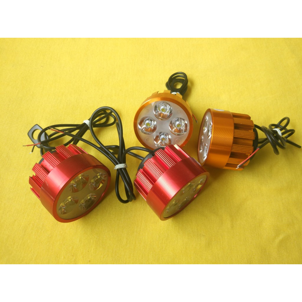 Lampu Tembak Sorot Kabut Dim  Strobo Luxeon LED 4 Mata Spion Sepasang