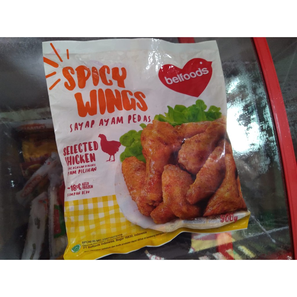 

Belfoods Spicy Wings Pedas 500 gr / Frozen Food / Makanan Beku / Sayap Ayam / Pedas /Belfoods