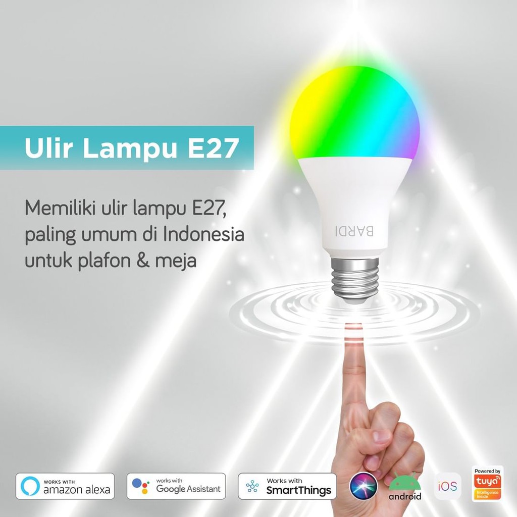 Lampu BARDI Smart LED Home Automation Light Bulb WW 9W / 12W Wifi - lampu smart ACOME 12 RBGW