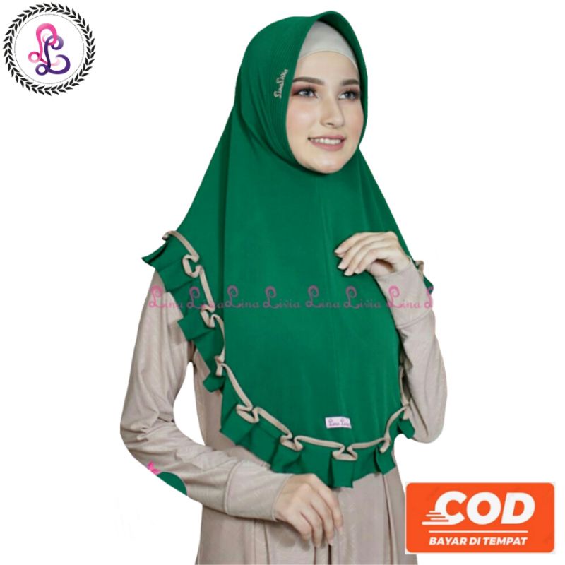 Kerudung Bergo Jersey Jilbab Instan Hijab Instant Linalivia Zaida