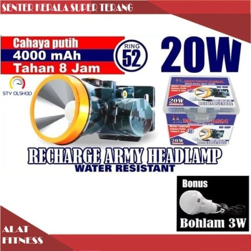 Jual Senter Kepala Mitsuyama 20 Watt MS-159P Plus Bohlam USB