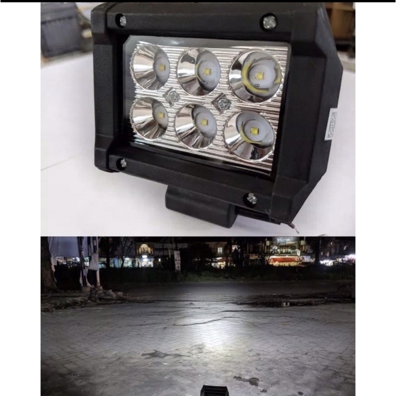 Lampu Tembak Sorot 6 Mata CWL Led Cree Kotak Besi Universal