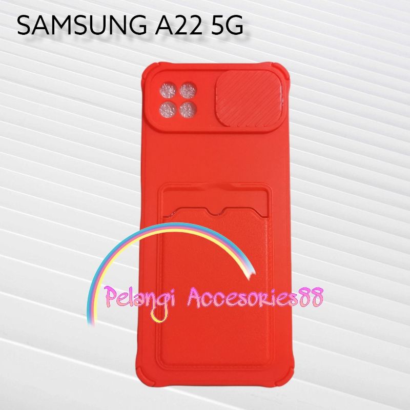 CASE SAMSUNG A22 5G SOFTCASE SLEDING WARNA WARNI