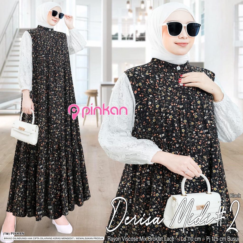 [ TERLARIS ] DERISA DRESS // GAMIS WANITA DEWASA // BY PINKAN ORI SOLO