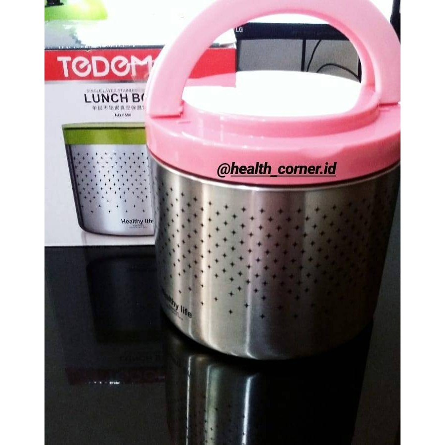 Tedemei Lunchbox Single Layer Stainless Pink