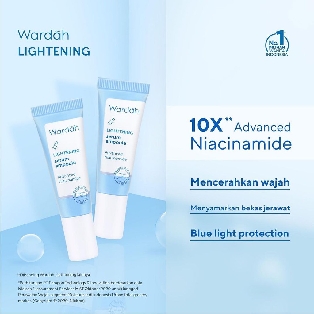 Wardah LIGHTENING SKINCARE | SERUM 30 ml Ampoule | Day Cream Night Gel Micellar Niacinamide Toner Facial Wash Face Mist 30ml 8ml 5x5 Cerah Krim Malam Siang Serum Niacinamide 10x Skin ✰ ascocobeauty ✰