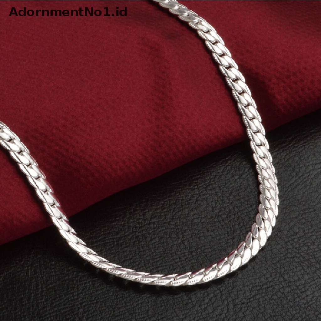 (AdornmentNo1) Gelang Rantai Ular Lapis Silver Lebar 5mm Untuk Pria