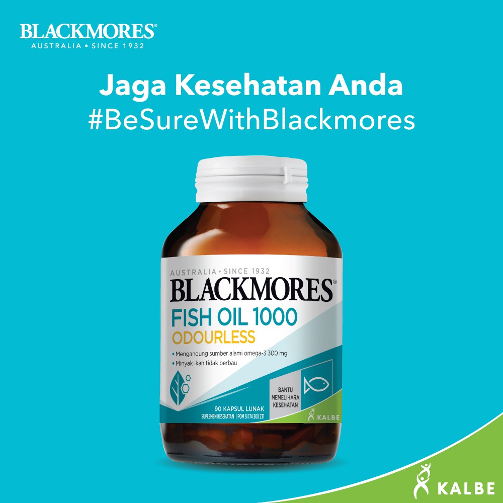 BLACKMORES ODOURLESS FISH OIL 1000 / 90 KAPSUL