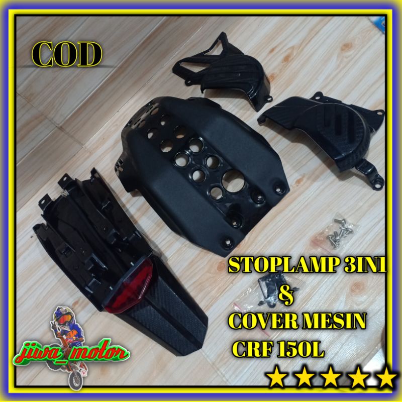 stoplamp 3in1 dan cover mesin motor CRF 150L pasangan PNP