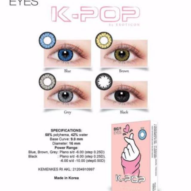 Softlens KPOP / Softlens X2 KPOP big series korea by exoticon FREE LENSCASE kpop bursasoftlens