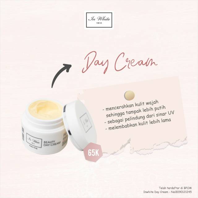 Day Cream In White Bpom Inwhite